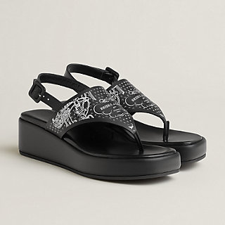 【HERMES】お洒落なデザインのプリント柄 ☆ Karima サンダル Karima sandal | Hermès Mainland China